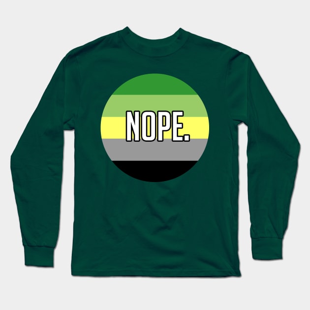 Aromantic NOPE. Long Sleeve T-Shirt by CrystalQueerClothing